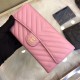 Replica Chevron Long Wallet A31506 Pink