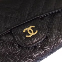 Replica Long Wallet Caviar Leather A31506 Black