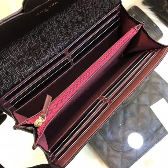 Replica Long Wallet Caviar Leather A31506 Black
