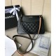 Fake Lambskin Plain Shoulder Bags AS0416 Black Replica