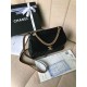 Fake Lambskin Plain Shoulder Bags AS0416 Black Replica