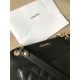 Fake Lambskin Plain Shoulder Bags AS0416 Black Replica