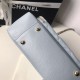 Replica Grained Flat Quilted Flap Bag Light Blue