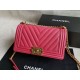 Fake Boy Classic Chevron Flap Bag A67086 Red Replica