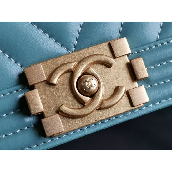 Replica Boy Classic Flap Bag A67086 Blue Lambskin