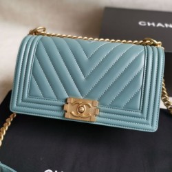 Replica Boy Classic Flap Bag A67086 Blue Lambskin