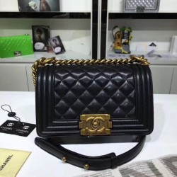 Fake Small Boy Flap Shoulder Bag A67085 Black Replica