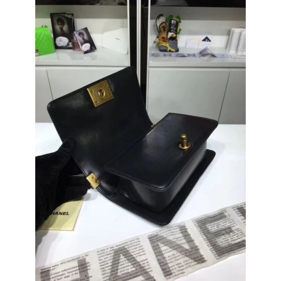 Fake Small Boy Flap Shoulder Bag A67085 Black Replica
