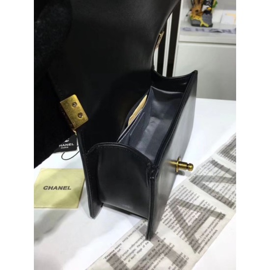 Fake Small Boy Flap Shoulder Bag A67085 Black Replica
