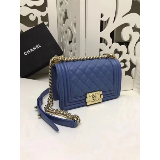 Replica Small Boy Flap Shoulder Bag A67085 Blue