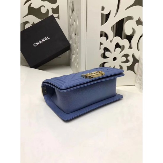 Replica Small Boy Flap Shoulder Bag A67085 Blue