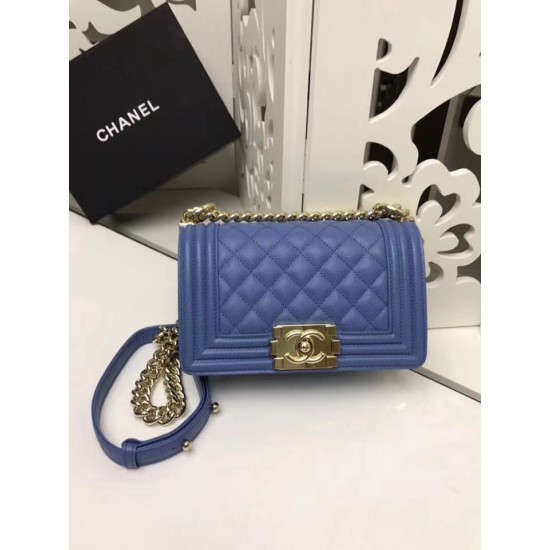 Replica Small Boy Flap Shoulder Bag A67085 Blue