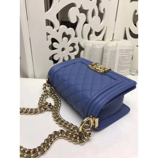 Replica Small Boy Flap Shoulder Bag A67085 Blue