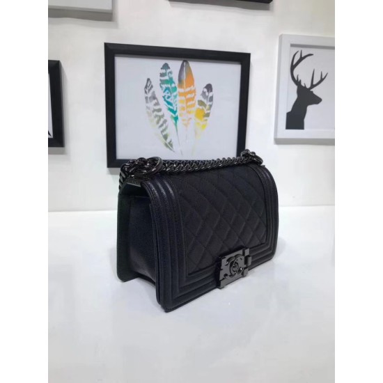 Replica Small Boy Flap Shoulder Bag A67085 Black Burgundy