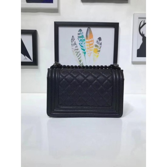 Replica Small Boy Flap Shoulder Bag A67085 Black Burgundy