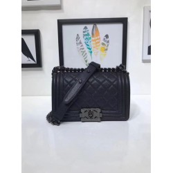 Replica Small Boy Flap Shoulder Bag A67085 Black Burgundy