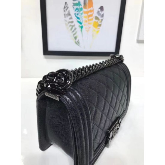 Replica Small Boy Flap Shoulder Bag A67085 Black Burgundy