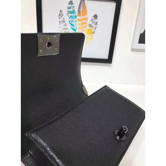 Replica Small Boy Flap Shoulder Bag A67085 Black Burgundy