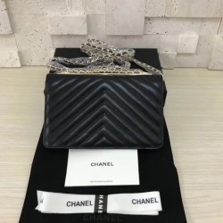 Fake Classic Flap Charms Wallet Woc A33814 Black Replica