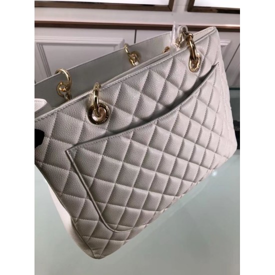 Fake GST Shopping Tote Bag Caviar Leather A50995 Beige Replica Fake GST Shopping Tote Bag Caviar Leather A50995 Beige Replica