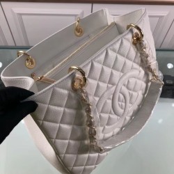 Fake GST Shopping Tote Bag Caviar Leather A50995 Beige Replica