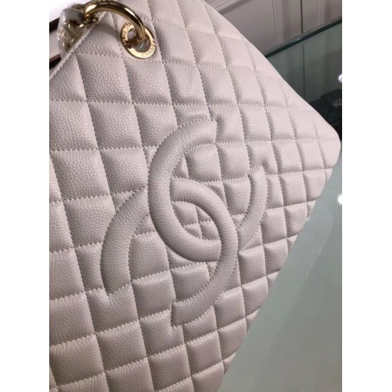 Fake GST Shopping Tote Bag Caviar Leather A50995 Beige Replica Fake GST Shopping Tote Bag Caviar Leather A50995 Beige Replica