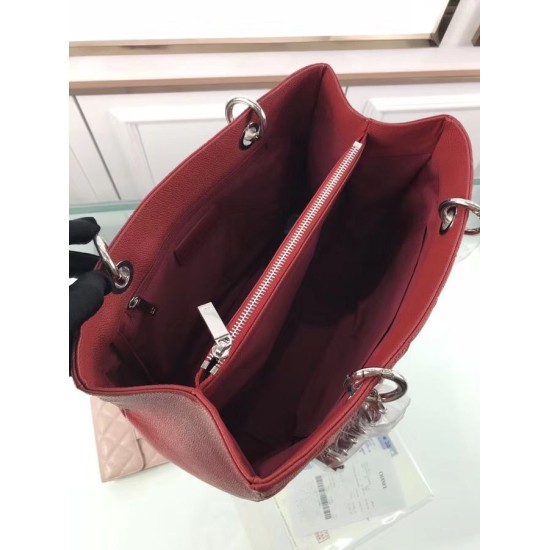 Fake GST Shopping Tote Bag Caviar Leather A50995 Red Replica Replica GST Shopping Tote Bag Caviar Leather A50995 Red