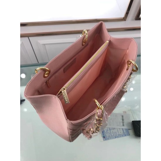 Fake GST Shopping Tote Bag Caviar Leather A50995 Pink Replica Replica GST Shopping Tote Bag Caviar Leather A50995 Pink