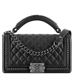 Replica Boy Bag with Handle in Calfksin A94811 Black