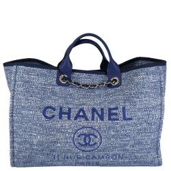 Replica Canvas Large Deauville Tote A66942 Blue