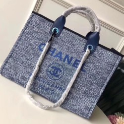 Replica Canvas Large Deauville Tote A66942 Blue