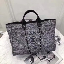 Replica Canvas Large Deauville Tote A66942 Gray