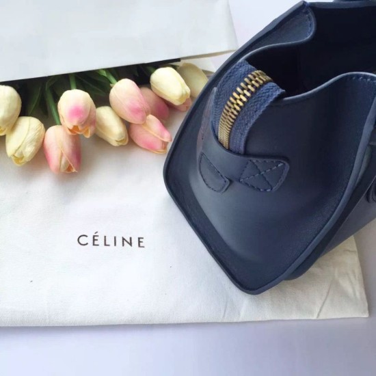 Fake Celine Micro Luggage Bag In Navy Blue Calfskin Replica Replica Celine Micro Luggage Bag In Navy Blue Calfskin