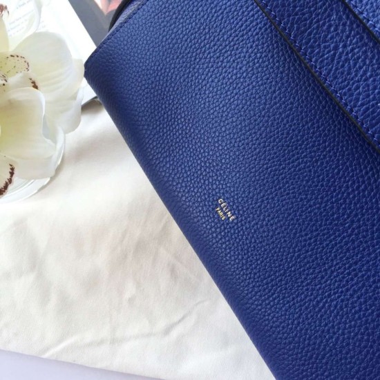 Fake Celine Mini Belt Tote Bag In Indigo Grained Leather Replica Replica Celine Mini Belt Tote Bag In Indigo Grained Leather