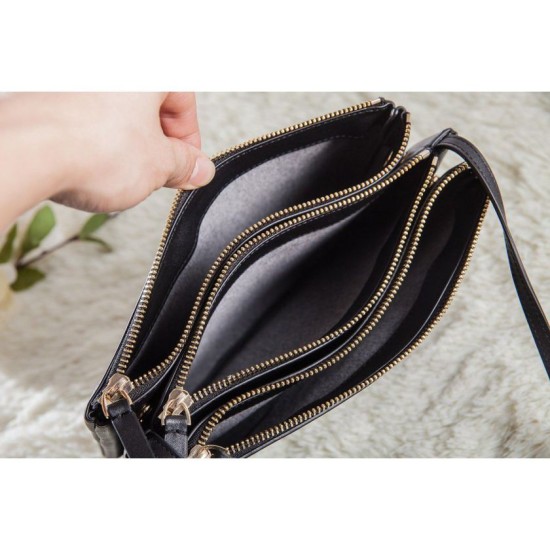 Fake Celine Large Trio Crossbody Bag In Black Calfskin Replica Replica Celine Large Trio Crossbody Bag In Black Calfskin