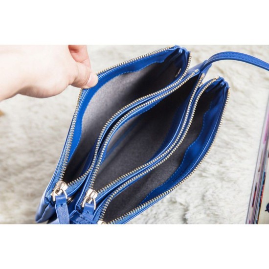 Replica Celine Large Trio Crossbody Bag In Blue Calfskin Replica Celine Large Trio Crossbody Bag In Blue Calfskin