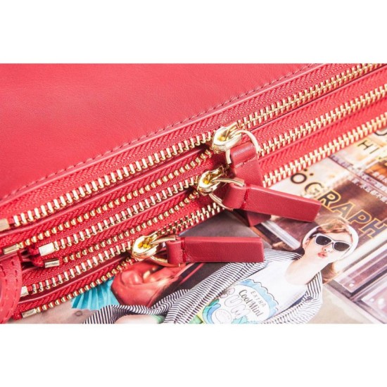 Fake Celine Large Trio Crossbody Bag In Red Calfskin Replica Fake Celine Large Trio Crossbody Bag In Red Calfskin Replica
