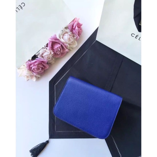 Replica Celine Medium Classic Box Bag In Blue Goatskin Replica Celine Medium Classic Box Bag In Blue Goatskin