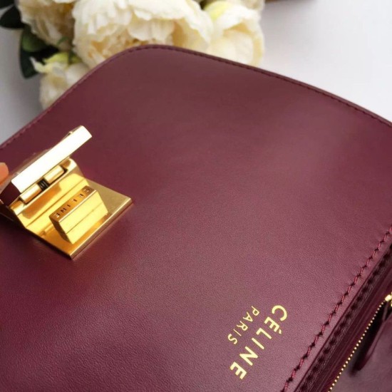 Replica Celine Medium Classic Box Bag In Bordeaux Box Calfskin Replica Celine Medium Classic Box Bag In Bordeaux Box Calfskin