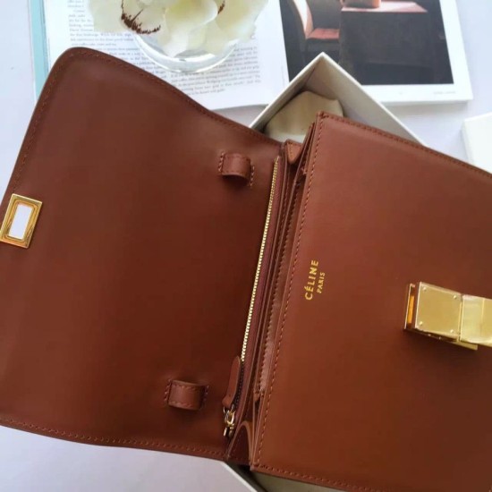 Fake Celine Medium Classic Box Bag In Brown Box Calfskin Replica Replica Celine Medium Classic Box Bag In Brown Box Calfskin