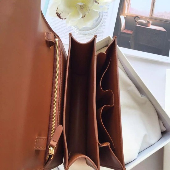 Fake Celine Medium Classic Box Bag In Brown Box Calfskin Replica Replica Celine Medium Classic Box Bag In Brown Box Calfskin