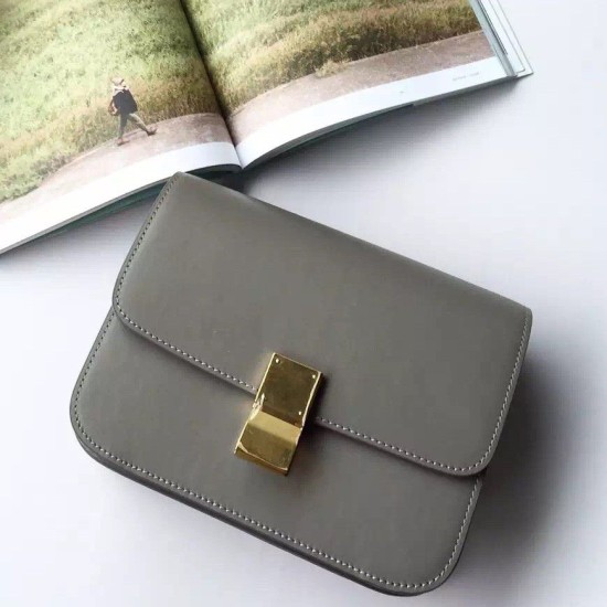 Replica Celine Medium Classic Box Bag In Grey Box Calfskin Fake Celine Medium Classic Box Bag In Grey Box Calfskin Replica