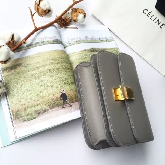 Replica Celine Medium Classic Box Bag In Grey Box Calfskin Fake Celine Medium Classic Box Bag In Grey Box Calfskin Replica