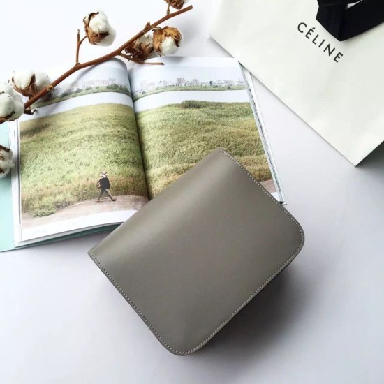 Replica Celine Medium Classic Box Bag In Grey Box Calfskin Fake Celine Medium Classic Box Bag In Grey Box Calfskin Replica