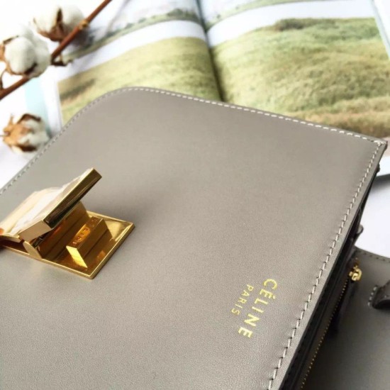Replica Celine Medium Classic Box Bag In Grey Box Calfskin Fake Celine Medium Classic Box Bag In Grey Box Calfskin Replica