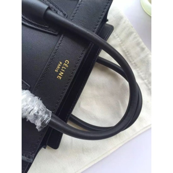 Replica Celine Nano Luggage Bag In Black Calfskin Replica Celine Nano Luggage Bag In Black Calfskin