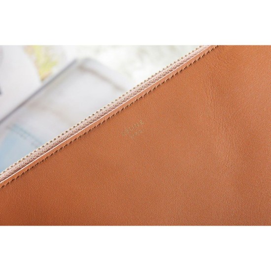 Fake Celine Small Trio Crossbody Bag In Brown Calfskin Replica Replica Celine Small Trio Crossbody Bag In Brown Calfskin