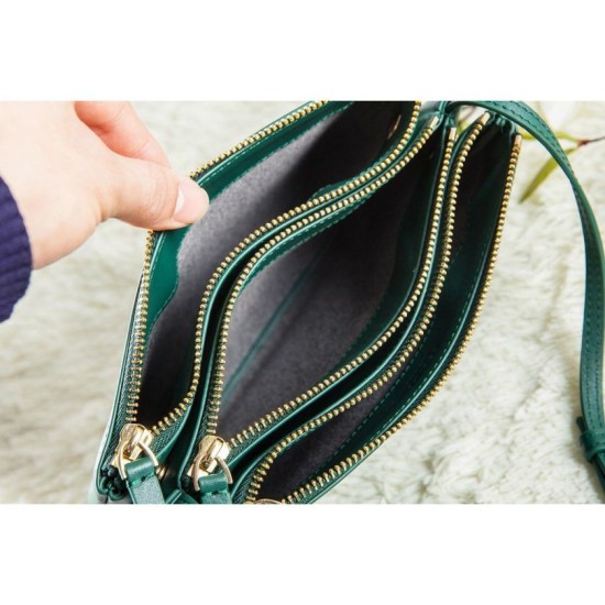 Fake Celine Small Trio Crossbody Bag In Green Calfskin Replica Replica Celine Small Trio Crossbody Bag In Green Calfskin