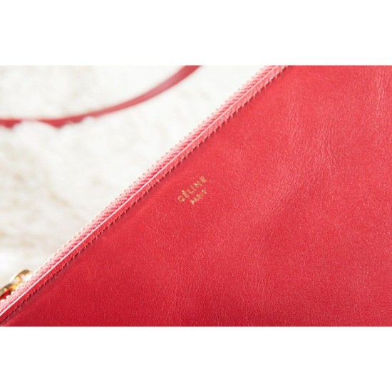 Replica Celine Small Trio Crossbody Bag In Red Calfskin Fake Celine Small Trio Crossbody Bag In Red Calfskin Replica