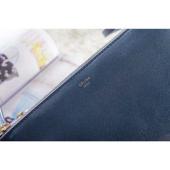 Replica Celine Small Trio Crossbody Bag In Royalblue Calfskin Replica Celine Small Trio Crossbody Bag In Royalblue Calfskin